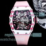 Swiss Copy Richard Mille RM38-02 Bubba Watson Tourbillon Watches Pink Quartz Fiber TPT Case